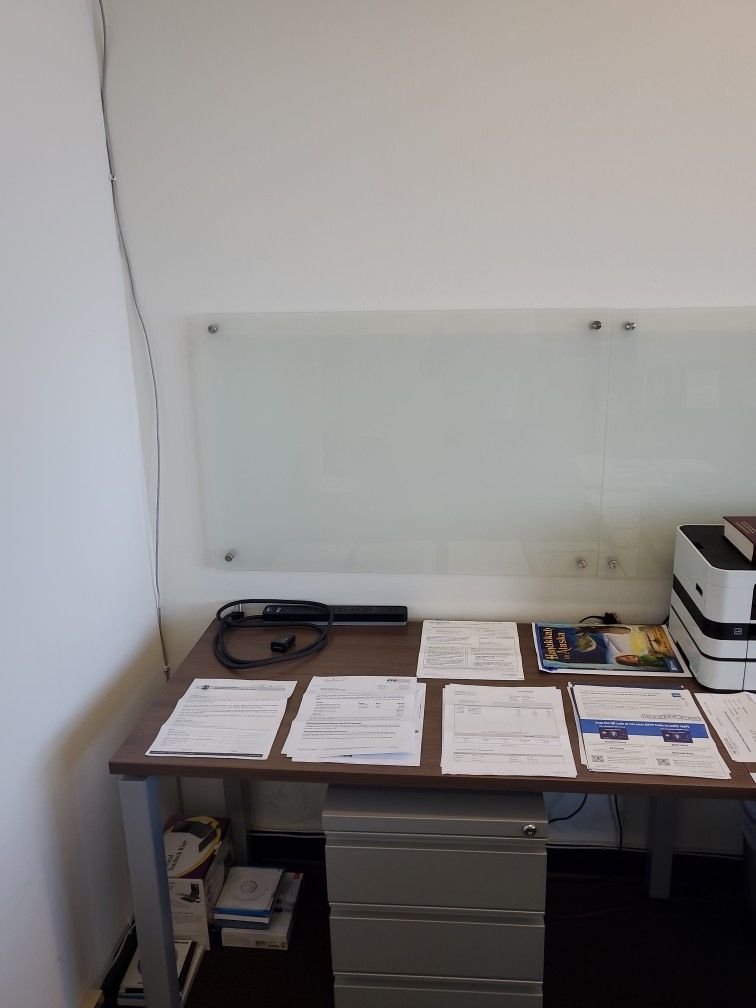 GLASS WHITEBOARD - Marker Board / Dry Erase Board - 3ft X 2ft