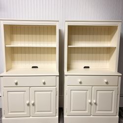 Ethan Allen Solid Wood 3 Piece Storage Cabinet Set