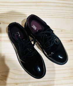 Zara Boys Patent Leather Oxford Shoes NWT Size 31