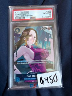 2023 ONE PIECE OP02-PARAMOUNT WAR BOX TOPPER #059 BOA HANCOCK PSA 10