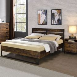 NEW QUEEN BED FRAME MATTRESS SOLD SEPARATELY ☎️ 1714586,2564