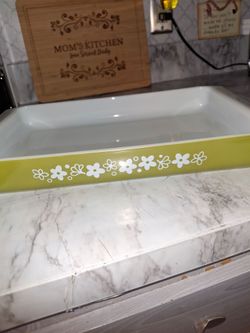 Vintage Pyrex Lasagna Dish #933 Rectangle Spring Blossom No Chips 13.5x8.75x1.75
