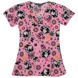 Panda World Scrub Top