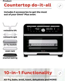 18L Omni Plus Air Fry Oven Stainless Steel