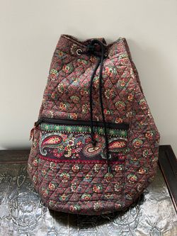 Vera Bradley sling crossbody backpack  vintage Colette black paisley pattern purse crossbody