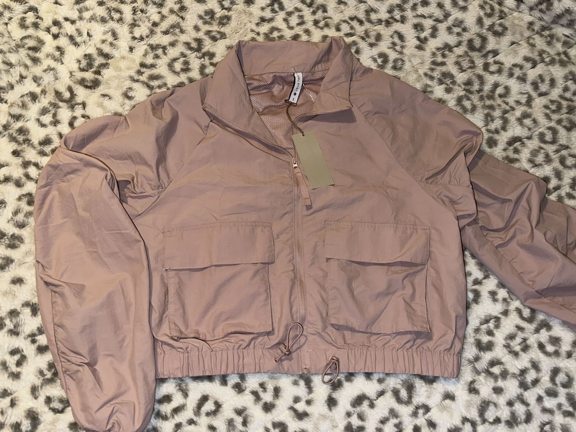 Brand, New Light Pink Cropped  Jacket