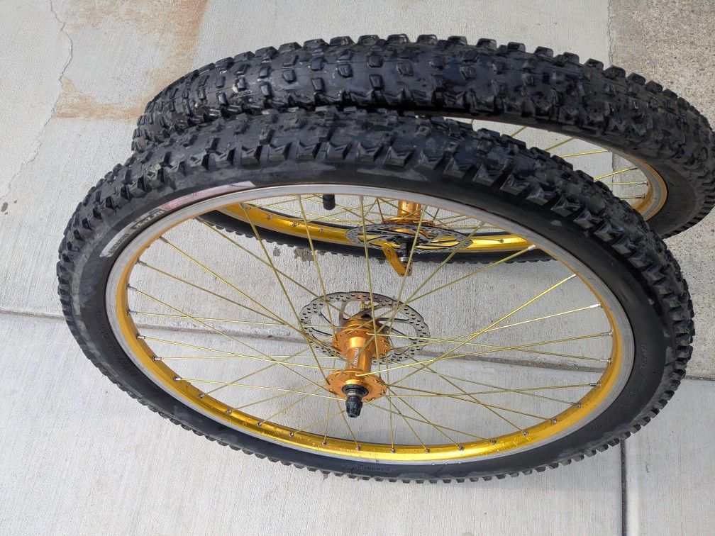 Gold Wheel Set 26 Inch Disc