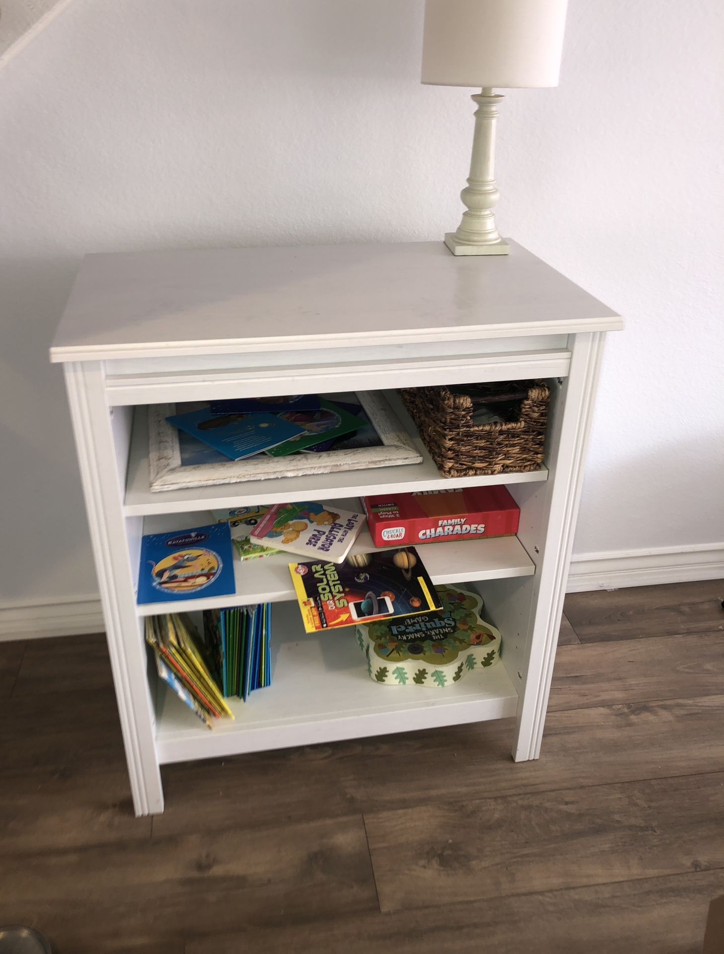 (Must Sell Today - Moving - OBO) - White Bookshelf - 36.5” Height x 18.5” Length x 31.5” Width