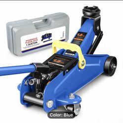 M-AUTO Low Profile Hydraulic Floor Jack, 1.5 Ton (3000 lbs) Capacity, 5.3"-12" Lifting Range