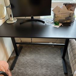 Black Height Adjustable Desk 