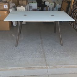 Frosted Glass Dining Table