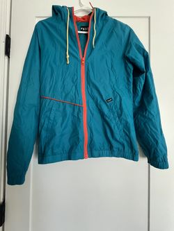 Volcom Teal Windbreaker Jacket with Hoodie