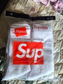 Supreme Socks Hanes Brand New.