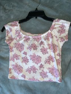 Super cute forever 21 floral off the shoulder crop top