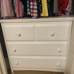 White 3 Dresser Changing Table