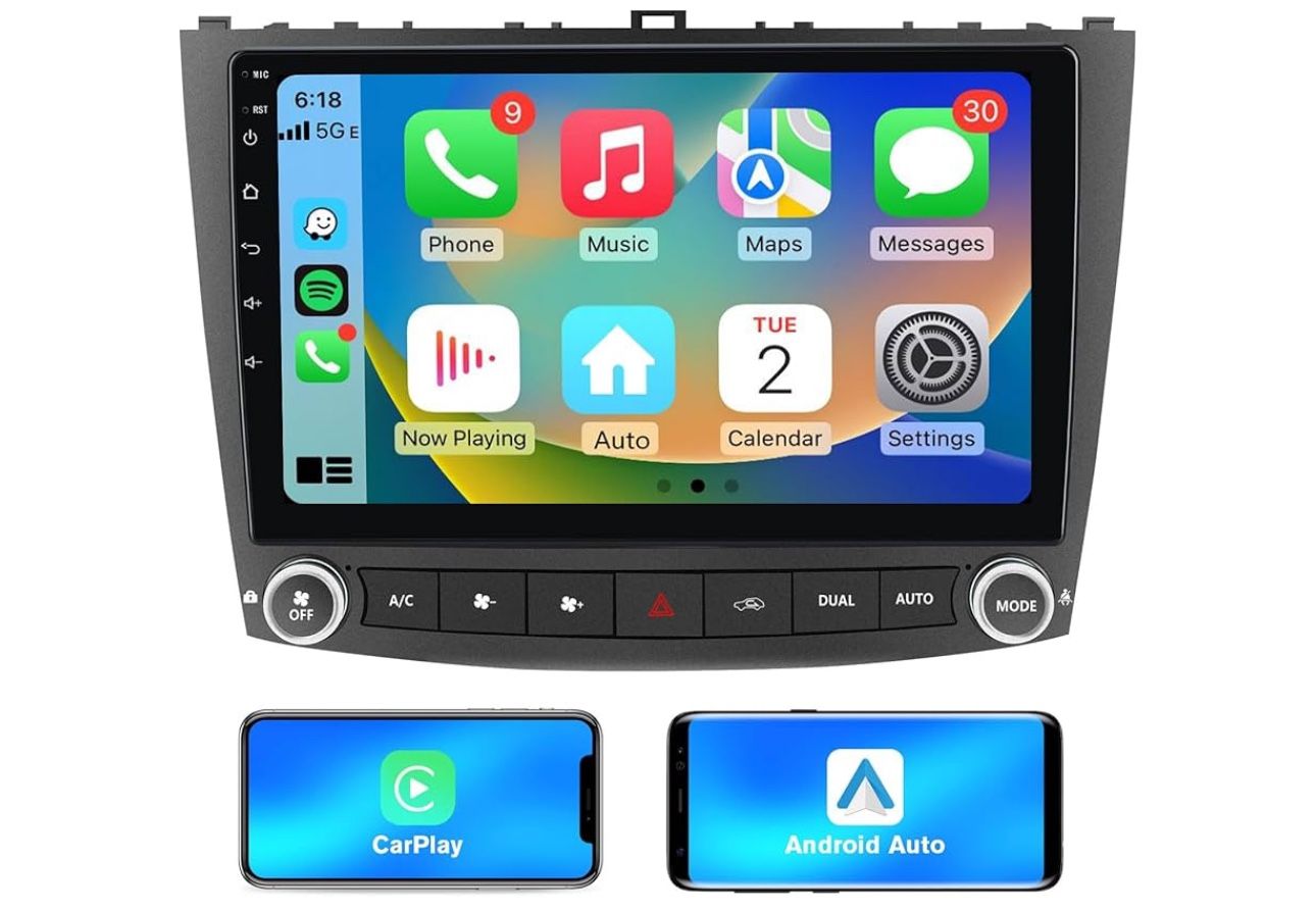 Android 13 Car Radio Stereo for Lexus IS250 IS300 IS200 IS220 IS-2012 Wireless CarPlay Android Auto GPS Navigation 10 inch Touch Screen Blueto