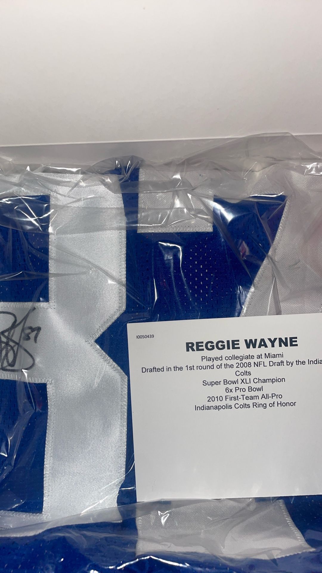 Reggie Wayne Autographed Jersey 