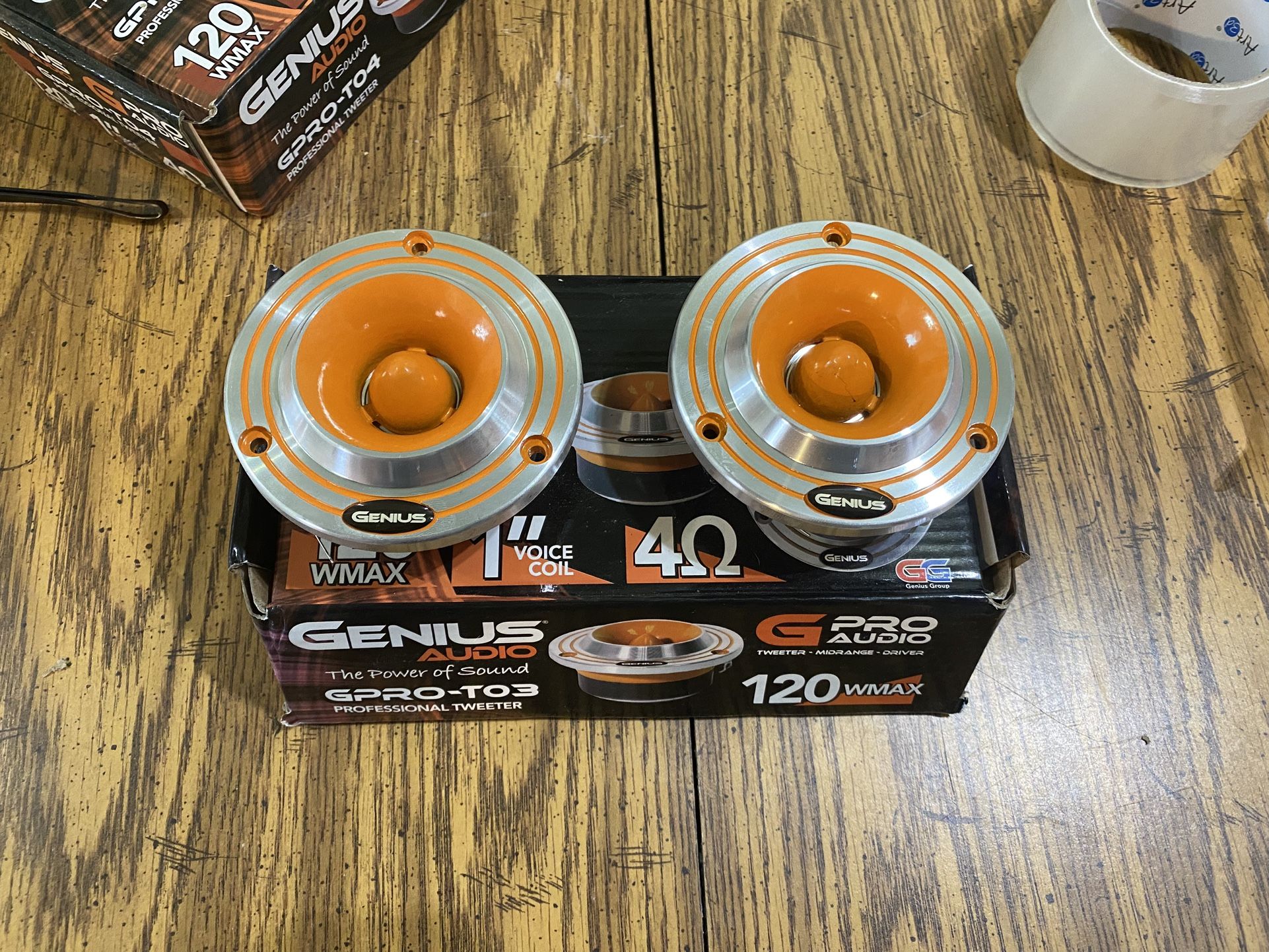 New Pair Genius Audio Aluminum Bullet Tweeters 3.75”