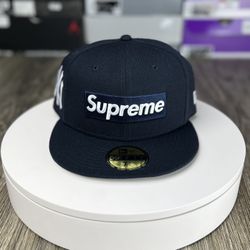 Supreme MLB New Era Box Logo Fitted Cap ‘New York’ Brand New