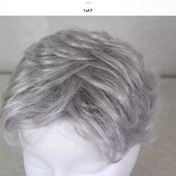 Topper Wig Hairpiece Silver 56/60 Raquel Welsh Sonata 3/4  Top Piece