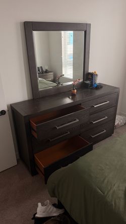 Dark wood dresser