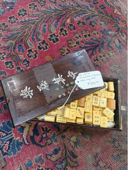 Vintage Mahjong Set – Bone & Bamboo