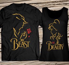 Personalized shirts beauty and the beast