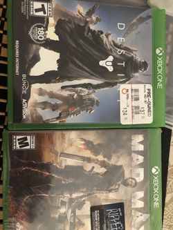 Xbox one games (Destiny and Mad Max)