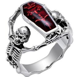 Classic Vintage Style Skull Shape Ring Size 12