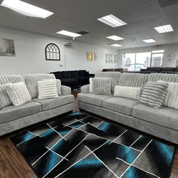 Light Gray Sofa & Loveseat