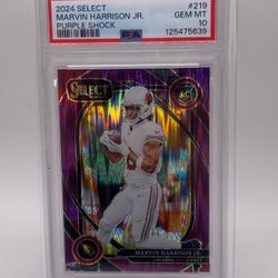 Marvin Harrison JR. Select Purple Shock /360 PSA 10 - $75