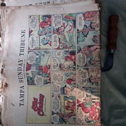 Tampa Sunday Tribune December 7, 1941 Comic Section the morning of Pearl harbor