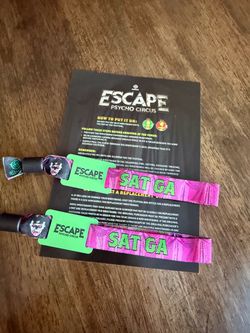 2 ESCAPE GA SATURDAY TICKETS FOR $300 BOTH