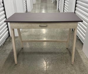 GRAY FINISH WOOD ONE DRAWER WRITING DESK IN NEW CONDITION DELIVERY AVAILABLE