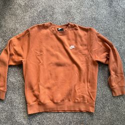 Nike Crewneck Sweater Burnt Orange (Large)