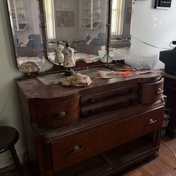 1940 Solid Wood Dresses& armoire 
