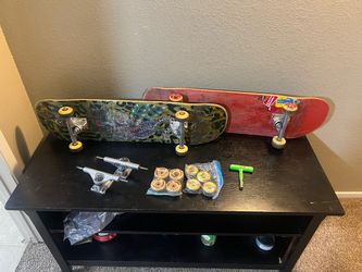 Two Complete Skateboards with Extra Parts