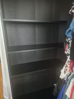 black bookshelf