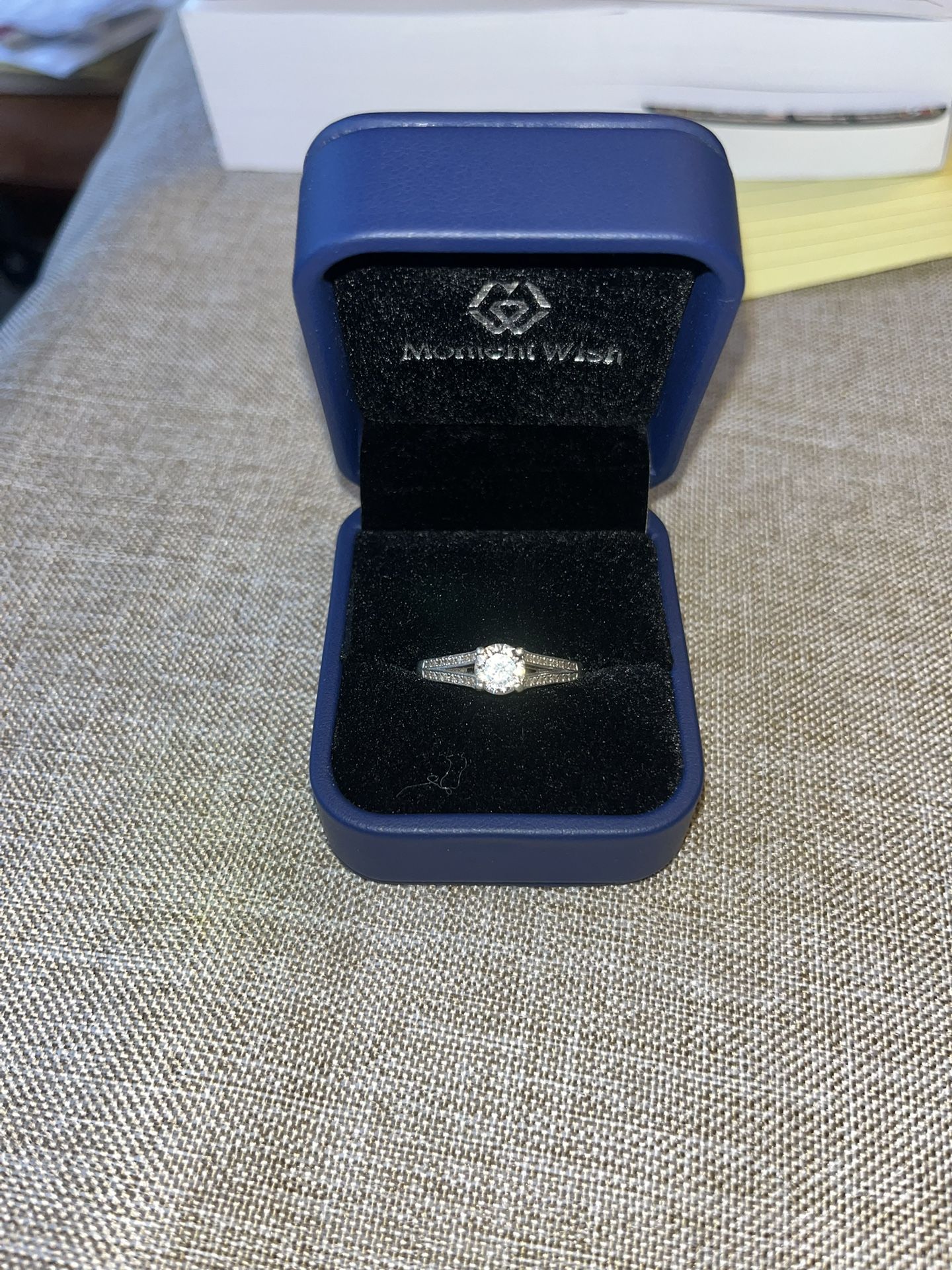 1.0 carat moissanite ring
