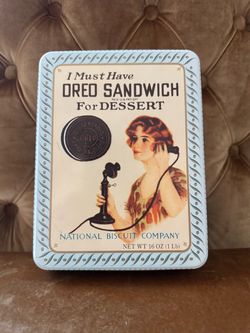 Vintage Oreo Sandwich Cookie Collectible Tin