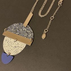 30” SilverTone Necklace With Pendant…by Jade & Jasper