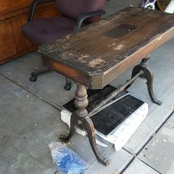 Antique desk with drawers made in usa