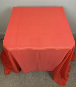8 Coral Chiffon Curtains