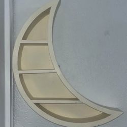 Celestial Moon Wood Shelf