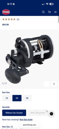 PENN Rival Size 20 Level Wind Conventional Reel