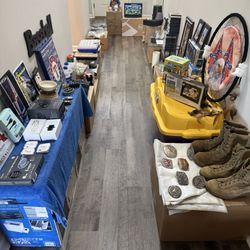 Lots of items for sale.  Inside Sale. 