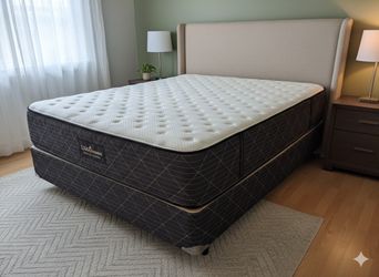 New queen mattress and box spring 2 pc bed frame is not included