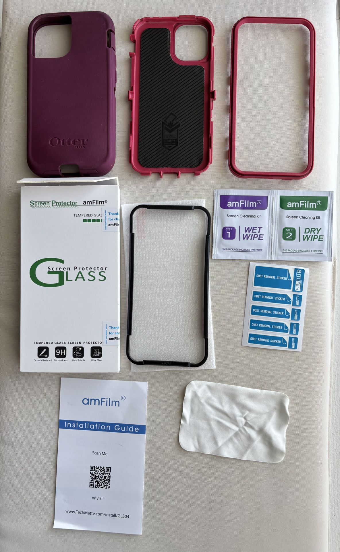 I-Phone 12 Mini Otter Box Phone Case And Screen Protector
