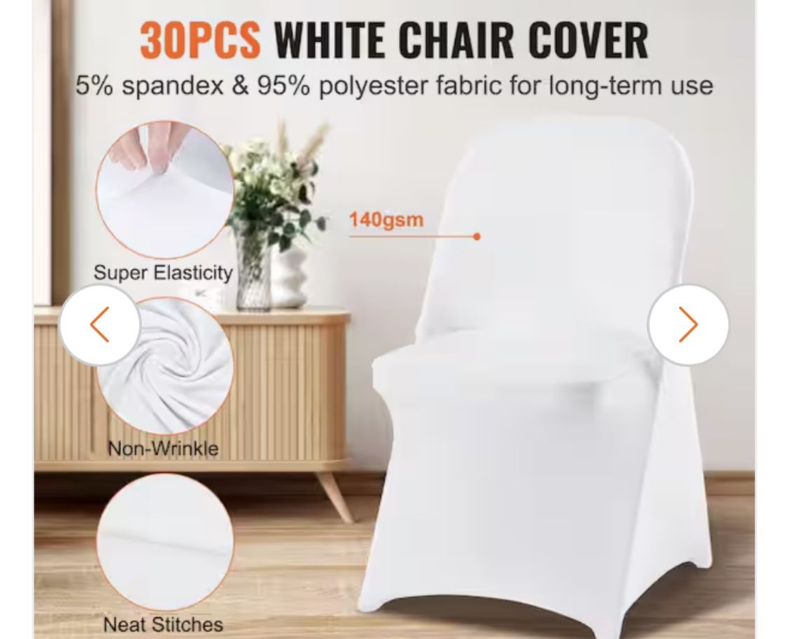 Stretch Spandex Folding Chair Covers 30PCS 