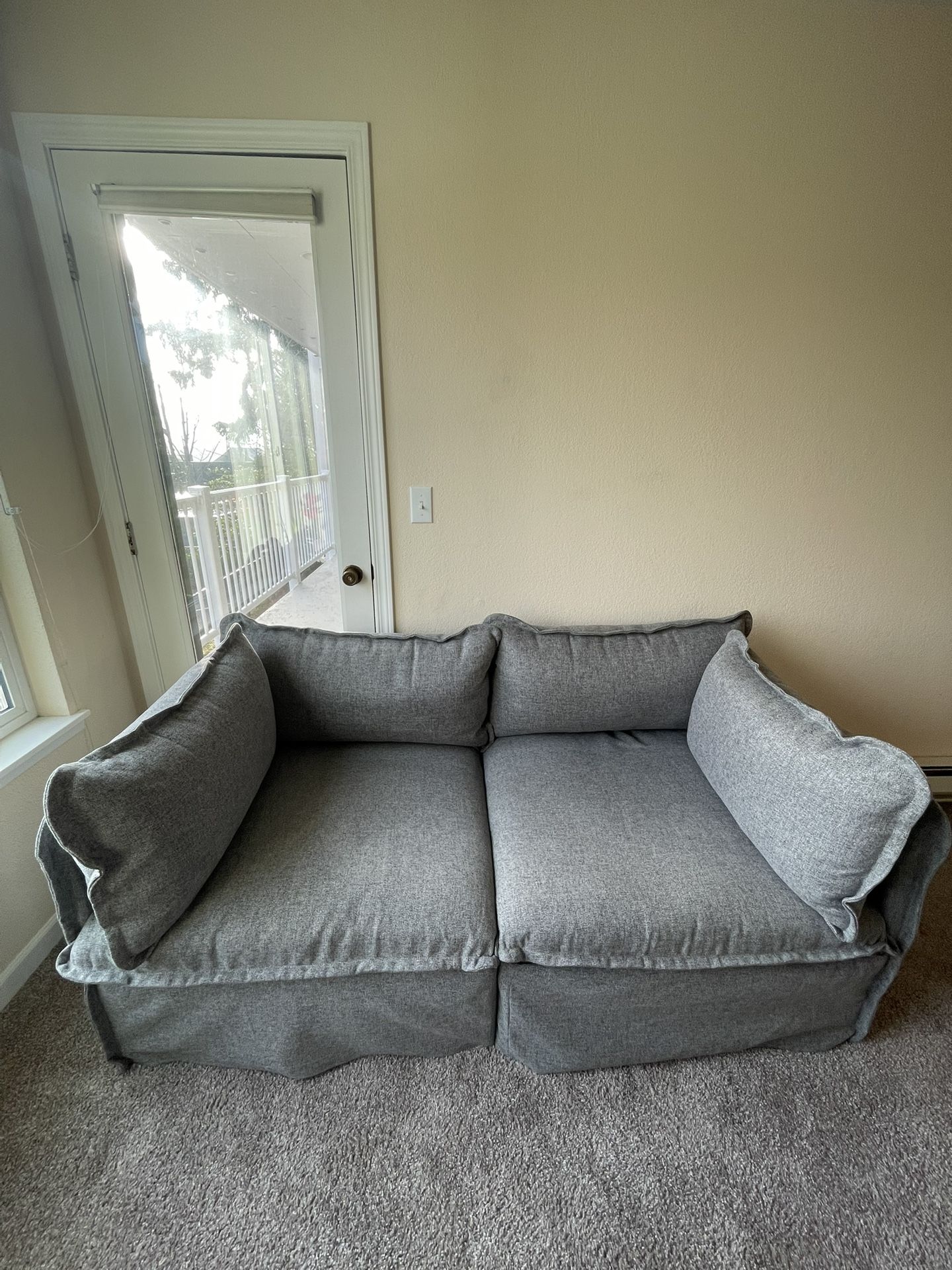 Gray Anabei modular loveseat 